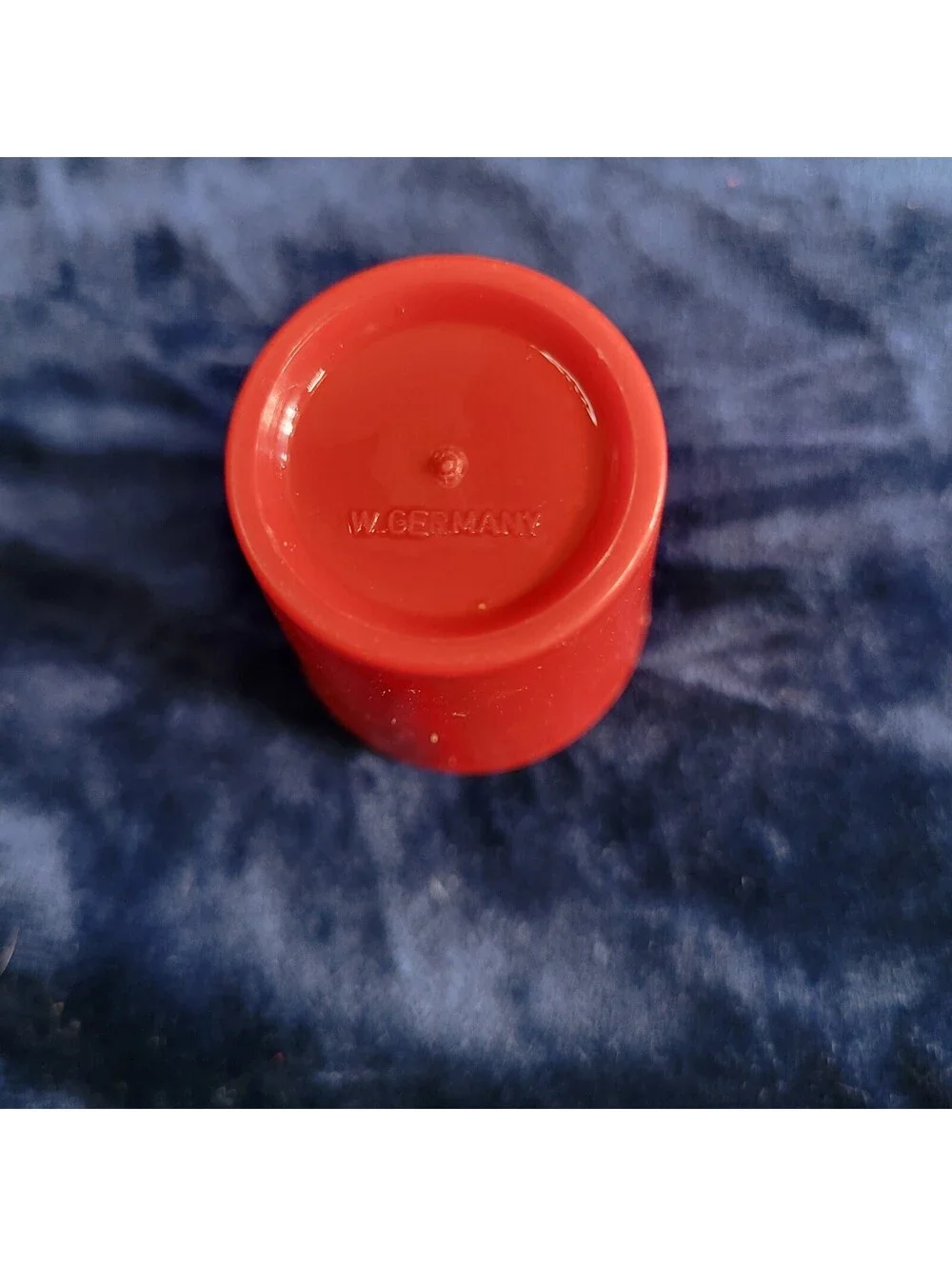 Vintage W Germany Red Plastic Salt Pepper Shakers Set Mid Century Retro